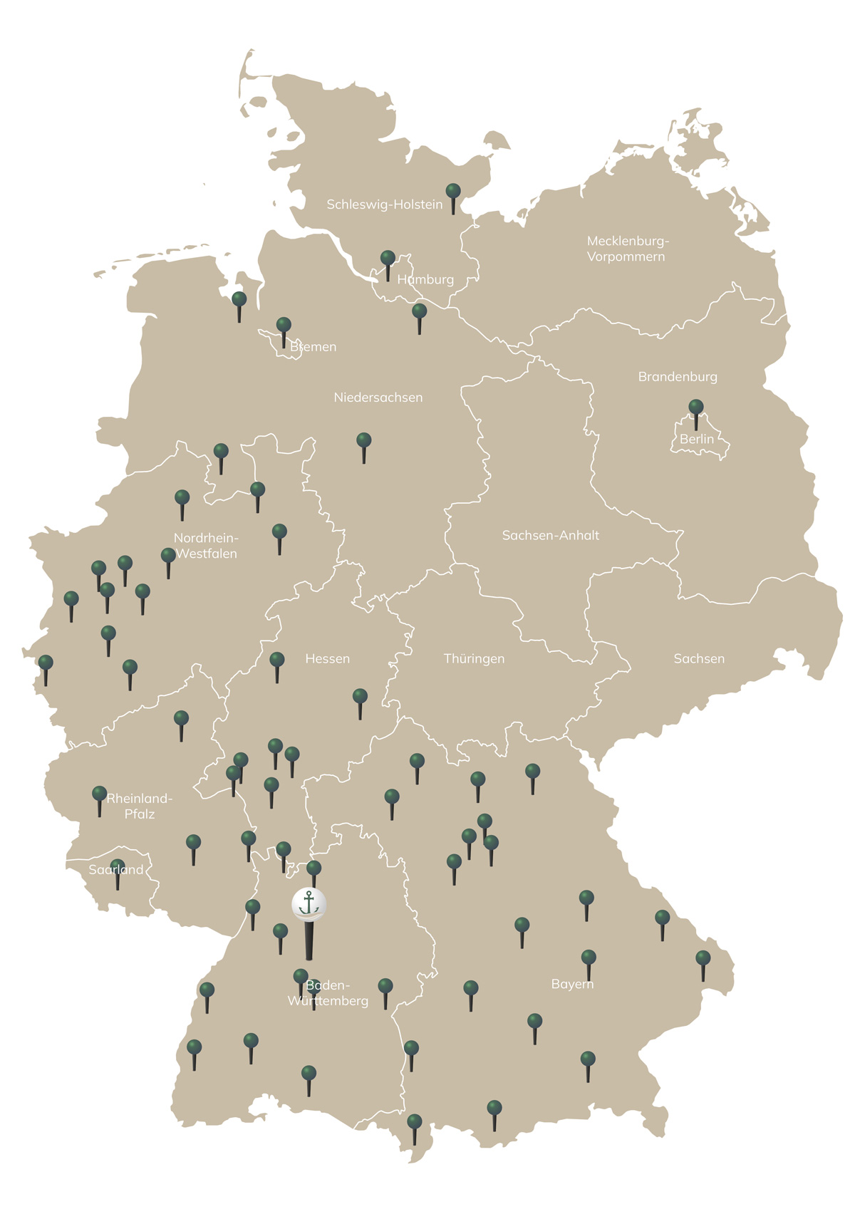 personalanker karte uebersicht unserer kunden in deutschland